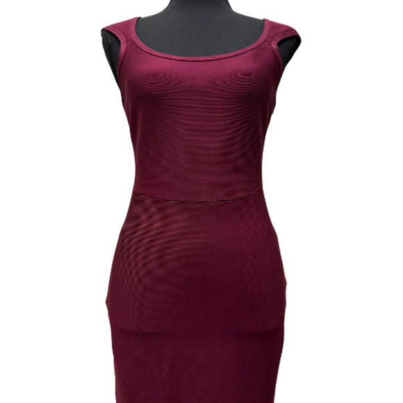 House of CB London "Anelle" Wine Red Bandage Dress - Size Large - New with Tags - Picture 2 of 16